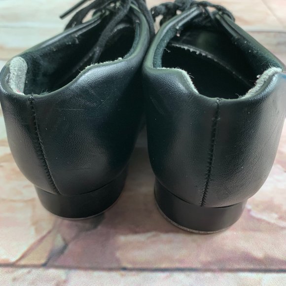 Capezio 442C  Lace up Black Tap Shoes - Picture 3 of 7